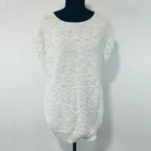 Vintage Cartweels Unlimited Cotten Pastel Sleeveless Knit Sweater Vest Chunky
