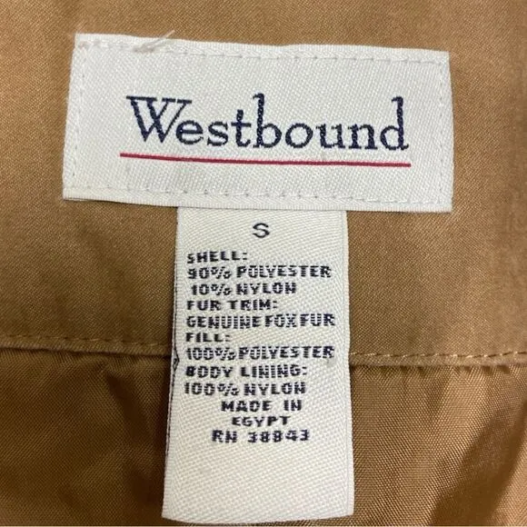 Vintage Westbound fur hoodie jacket size S