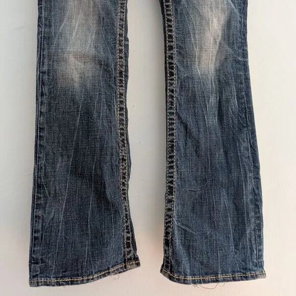 Vintage Y2K Big Star Liv Bootcut Denim Western Embroidered Low Rise Size 27R