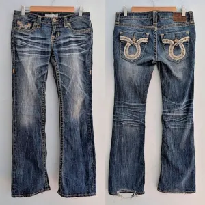 Vintage Y2K Big Star Liv Bootcut Denim Western Embroidered Low Rise Size 27R