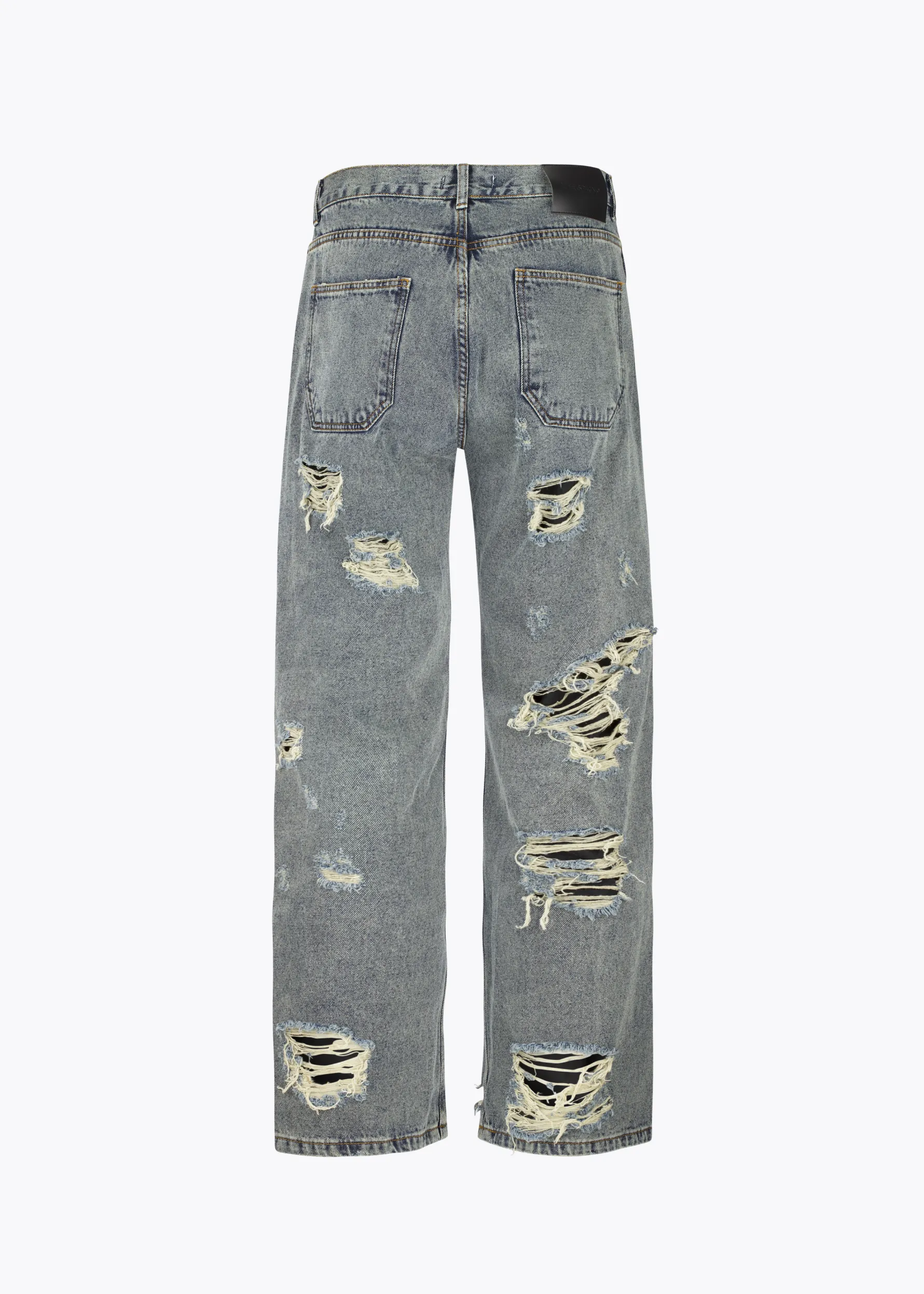 Washed ripped baggy jeans