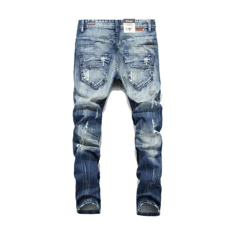 West Louis™ Italian Straight Fit Ripped Jeans