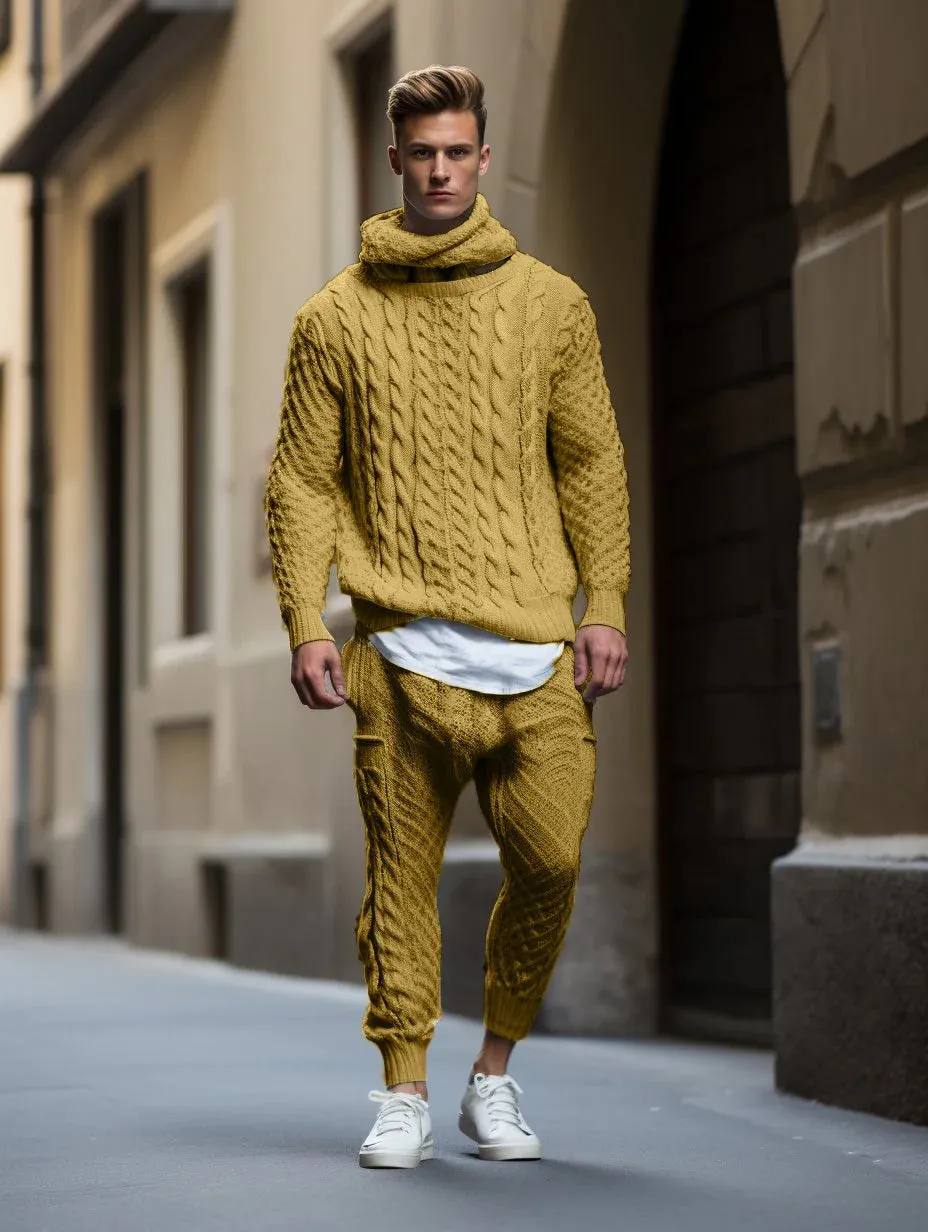 Winter Men's Thick Knitted Set