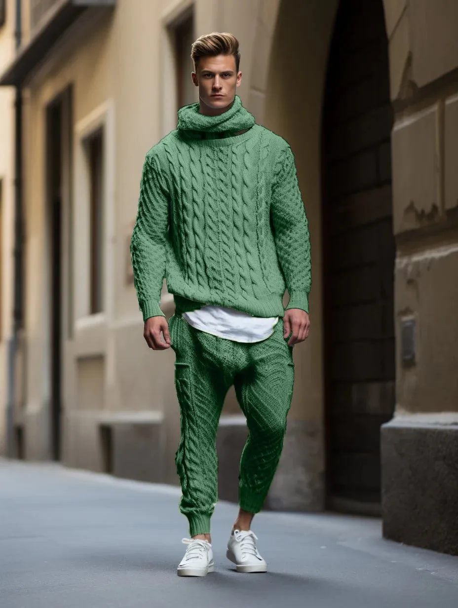 Winter Men's Thick Knitted Set