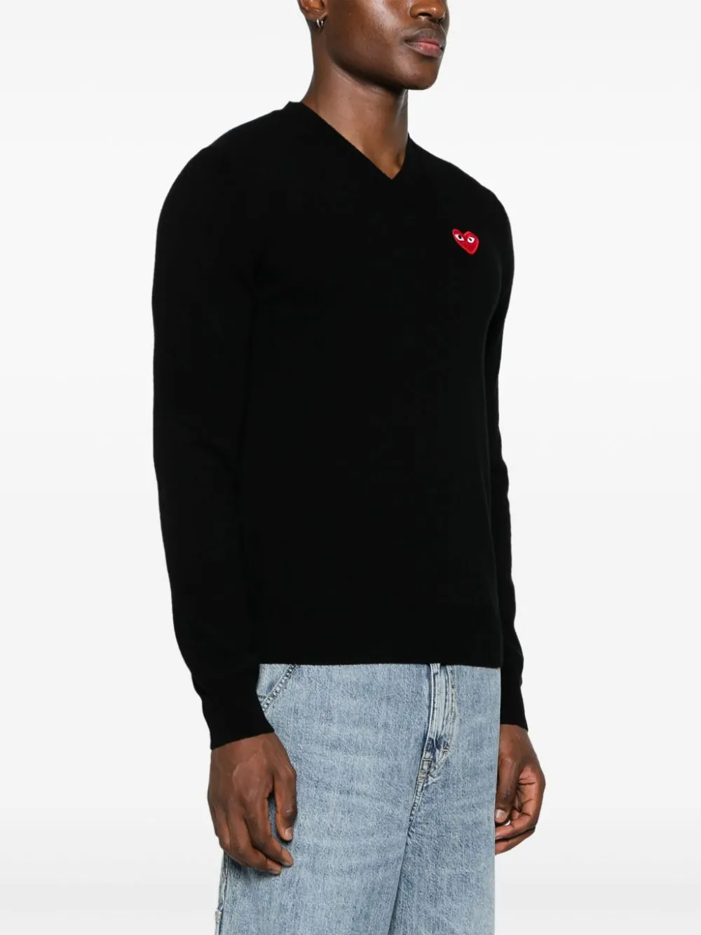Wool v-necked sweater