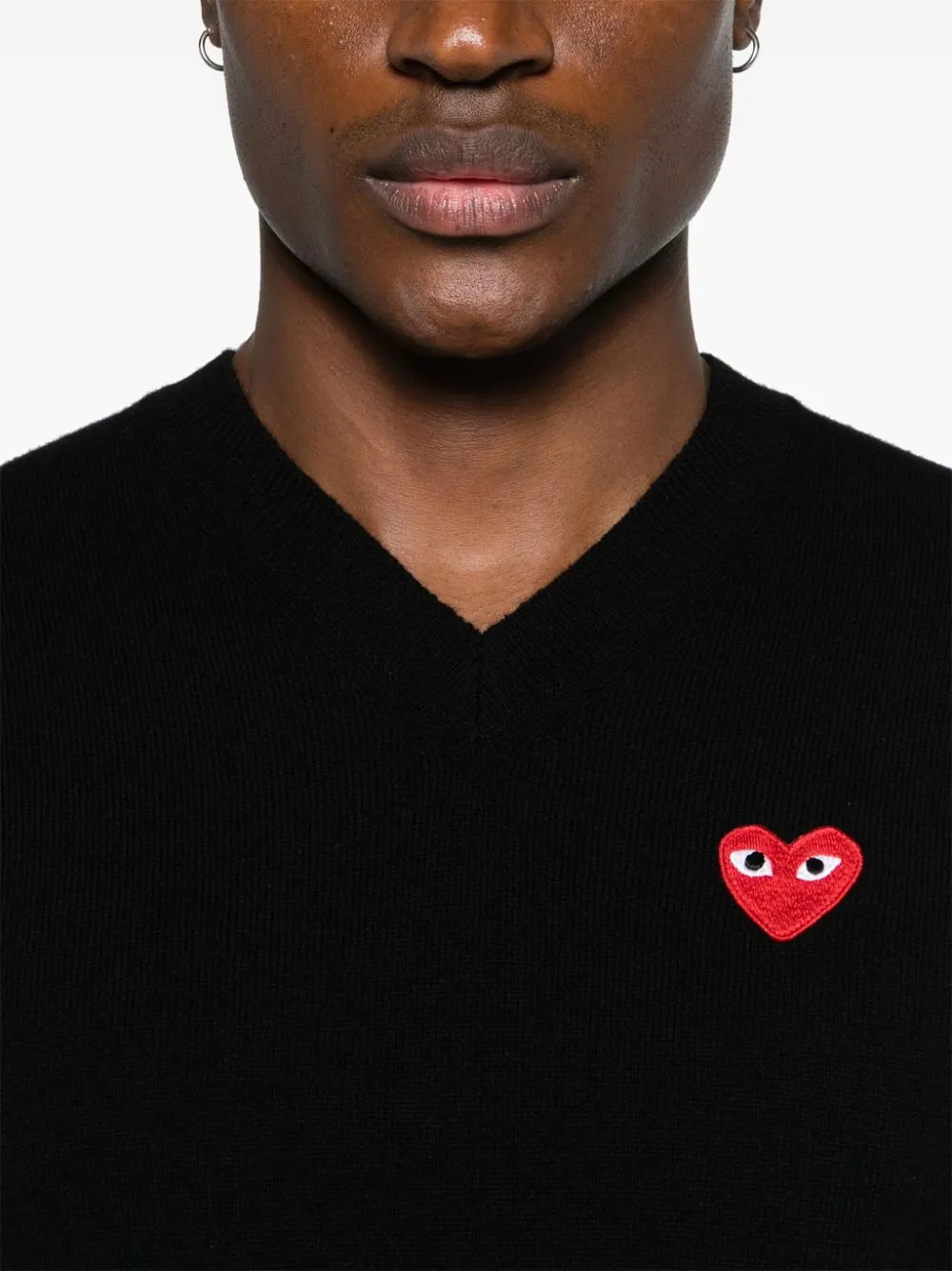 Wool v-necked sweater