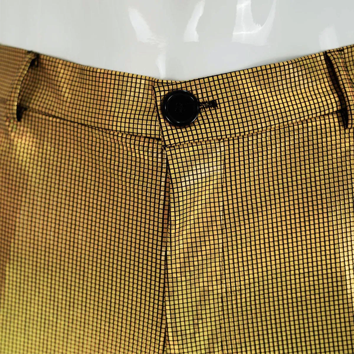 Yellow Glittering Metallic Sequin Disco Dance Pants