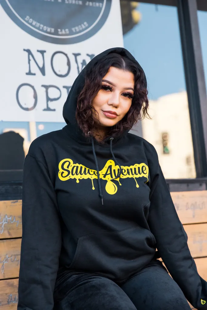 Yellow SA Drip | Black Hoodie