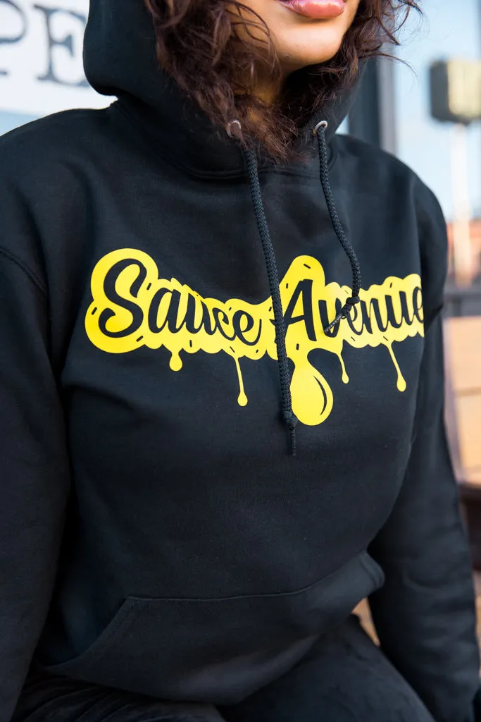 Yellow SA Drip | Black Hoodie